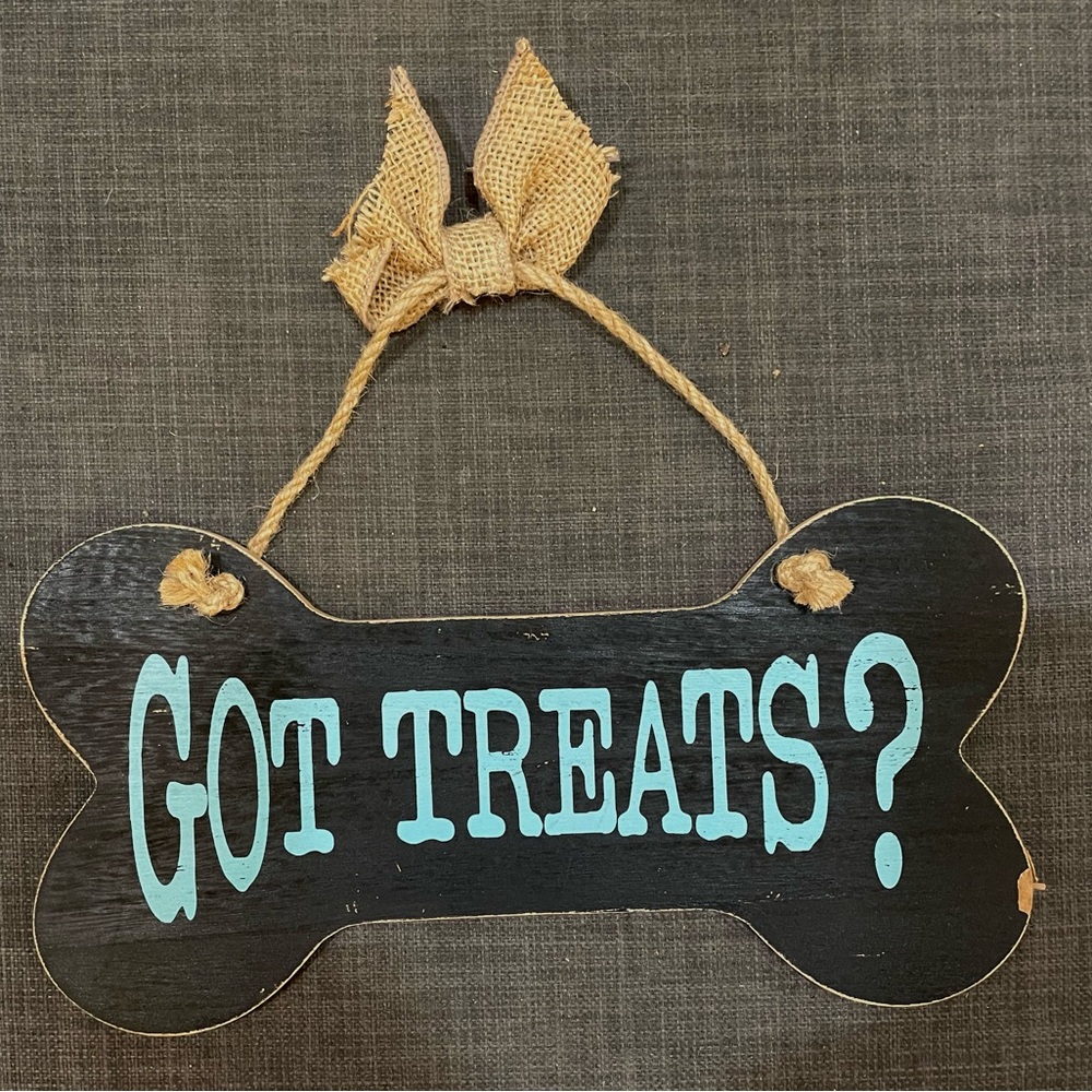 Got Treats? Dog Bone Shaped Plaque